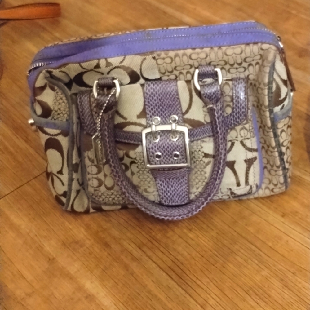 Coach Signature Plum Purse